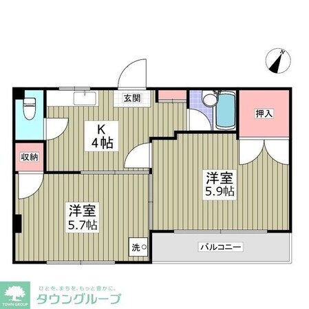 加島コーポの物件間取画像